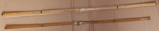 Two Wood & Brass Folding Measuring Rules -  36" In Length Vintage 4 Fold Designs