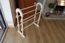 Vintage Wooden Free Standing Towel Rail