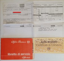 SERVICE BOOKLET ALFA ROMEO
