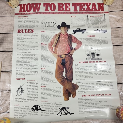 Vintage how texan poster - how, to