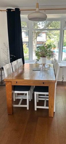 Solid oak dining table - solid,