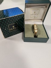 Gucci Vintage Womens  1500L  Mother Of Pearl Dial In Box Gold Plated Working