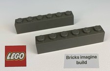 2 x Lego Vintage Old Dark Grey