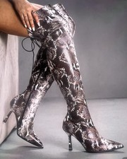 Women’s Snakeskin Thigh High