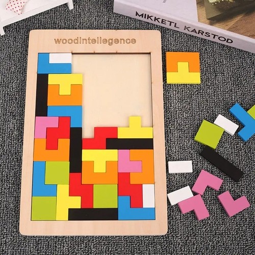 Wooden blocks puzzle brain - wooden,