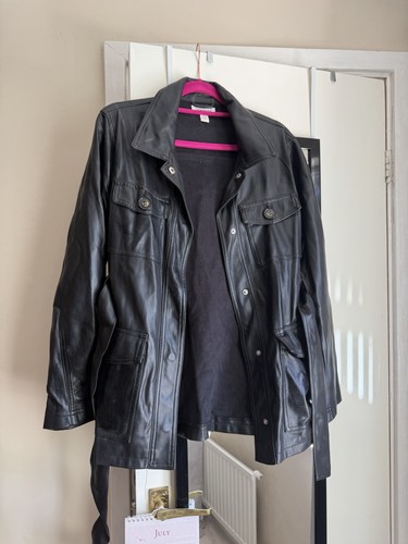 Topshop black faux - topshop, leather