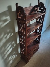 Beautiful Carved Book Case Dark Wood