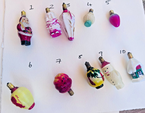Vintage christmas light bulbs - christmas,