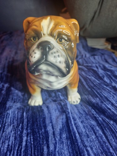 Ceramic porcelain boxer dog - ceramic,