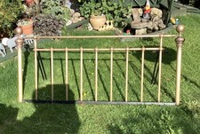 Antique Brass Double Bed Headboard 4' 6" Wide