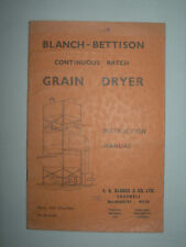 Blanch-Bettison Continuous Batch Grain Dryer Instruction Manual c 1960s Farm
