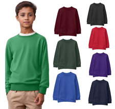 Kids School Jumper Crew Neck Uniform Fleece Sweatshirt Jumper Boys & Girls