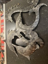 Seahorse dolphin metal wall - dolphin,