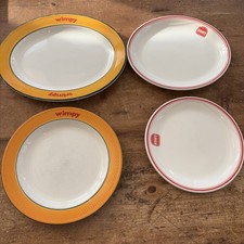 4 x Wimpy China Plates Yellow