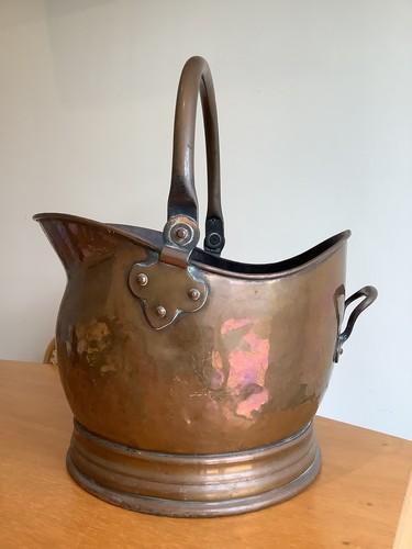 Vintage copper coal scuttle - copper,