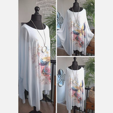 Blue ladies tunic top blouse - blue,