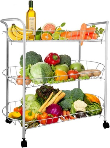 Tier chromium fruit basket - fruit,