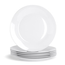 6x Classic White Dinner Plates