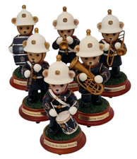 Faithful Fuzzies When the Bears Go Marching In Set 6 Musical Figurines Job Lot
