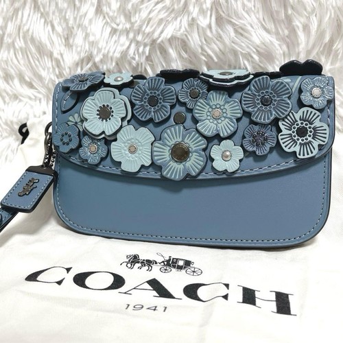 Coach tea rose floral leather - coach,