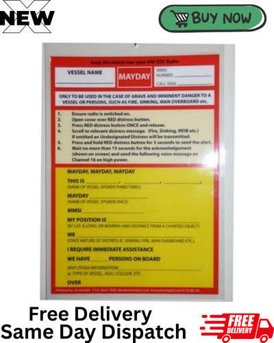 Vhf dsc mayday procedure - procedure, card