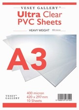 Clear Acetate PVC. 10 Sheets