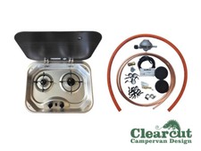Campervan Gas Hob, Stove, Lavanda Double Hob,  Alternative to Dometic 8022, 9222