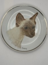  Hand Painted Cat Plate