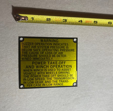 Military PTO & Winch Warning
