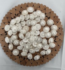 Lot Of 56 Vintage Pearl Buttons- Beaded Edge Sewing Craft Upcycling