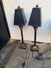 Black Bedside/hearth Lamps