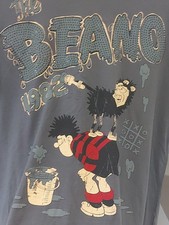 Amplified Men's Large Beano Dennis The Menace T Shirt Grey