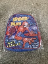 Children's Spider Man Backpack Red/blue Unopened Be Great For Early School Days