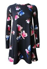 Womens Printed Swing Dress Ladies Tartan Aztec Check Print Flared Swing Skater