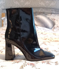 Black patent block heel - h&m,