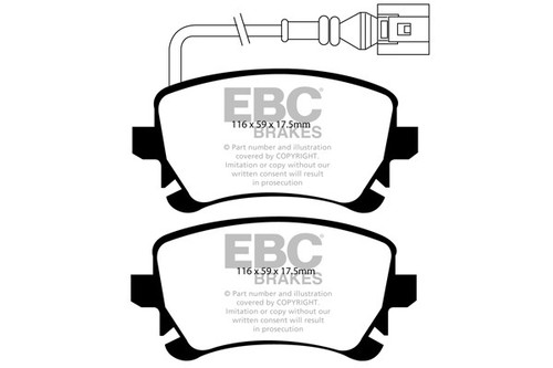 Ebc greenstuff rear brake pads - ebc,