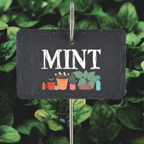 Mint herb garden marker jack - garden,