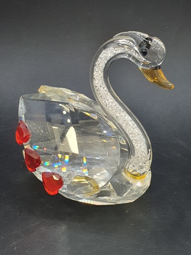 Crystal swan figurine - swan, clear