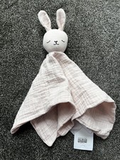 H&M Home Pink Bunny Rabbit Comforter Blanket Muslin Soft Toy BNWT NEW