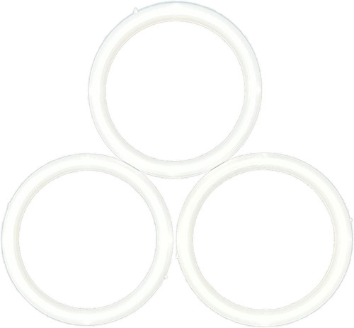 White plastic rings pieces - plastic,