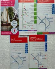 5 x Greater Anglia 2012 - 15 Timetables - Norfolk/Suffolk + Wherry Line brochure