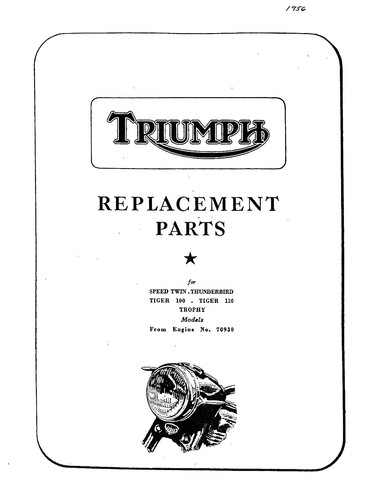 Triumph parts manual book - triumph,