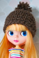 Handmade Bobble Hat For Blythe Doll. Bjd. Or Tangkou Doll. SALE NOW ON 