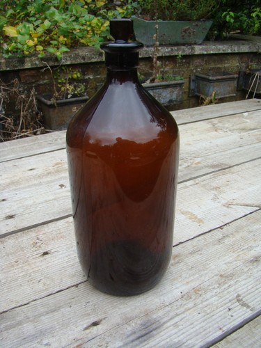 Large vintage brown glass - large,