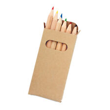 6 Half Length Colouring Pencils in a Cardboard Box, Party Bag Fillers or Prizes