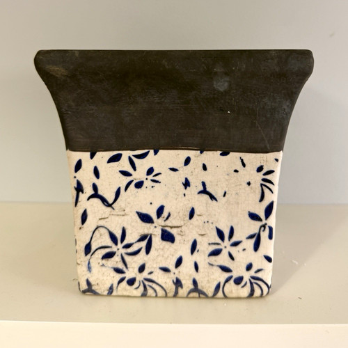 Square ceramic plant pot - square,