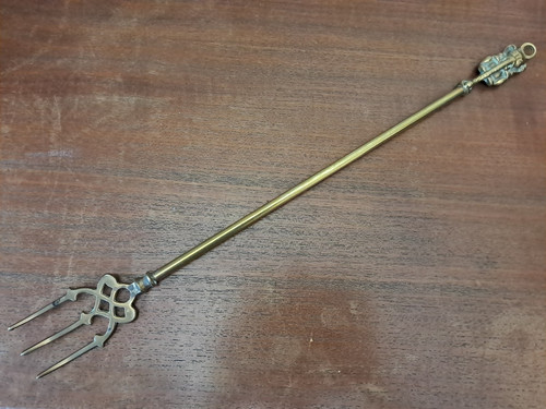 Brass toasting fork elephant - fork,