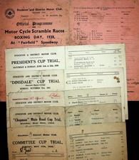6 x 1930s Programmes Stockton