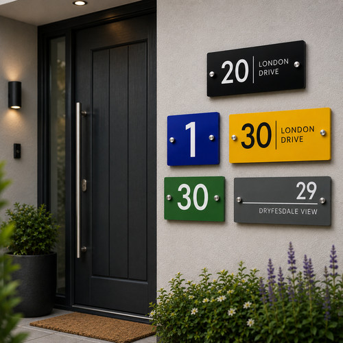 House door number - door,