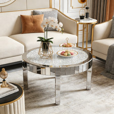 Large Mirrored End Table